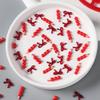 50/100Pcs Sugar-Coated Haws Resin Flatback Nail Art Decoration 3D Fun Food Cartoon Nail Jewelry Charms Chinese Style Nail Parts