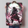 Red Energy Japanese Samurai Tin Plaque Poster Customized Wall Art Retro Vintage Metal Signs for Man Cave Room Decoration Decor