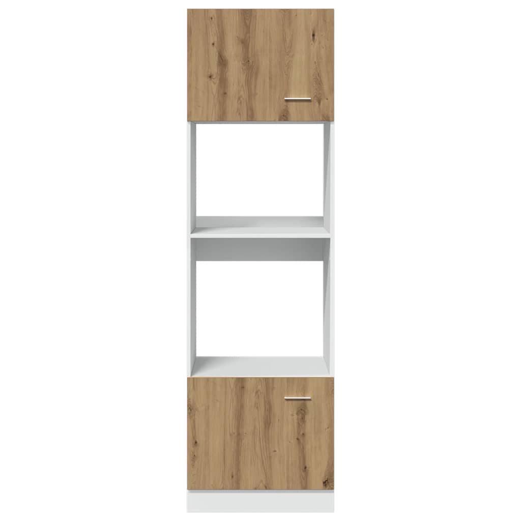 Microwave Cabinet Lyon Artisan Oak 60 X 57 X 207 Cm Particleboard