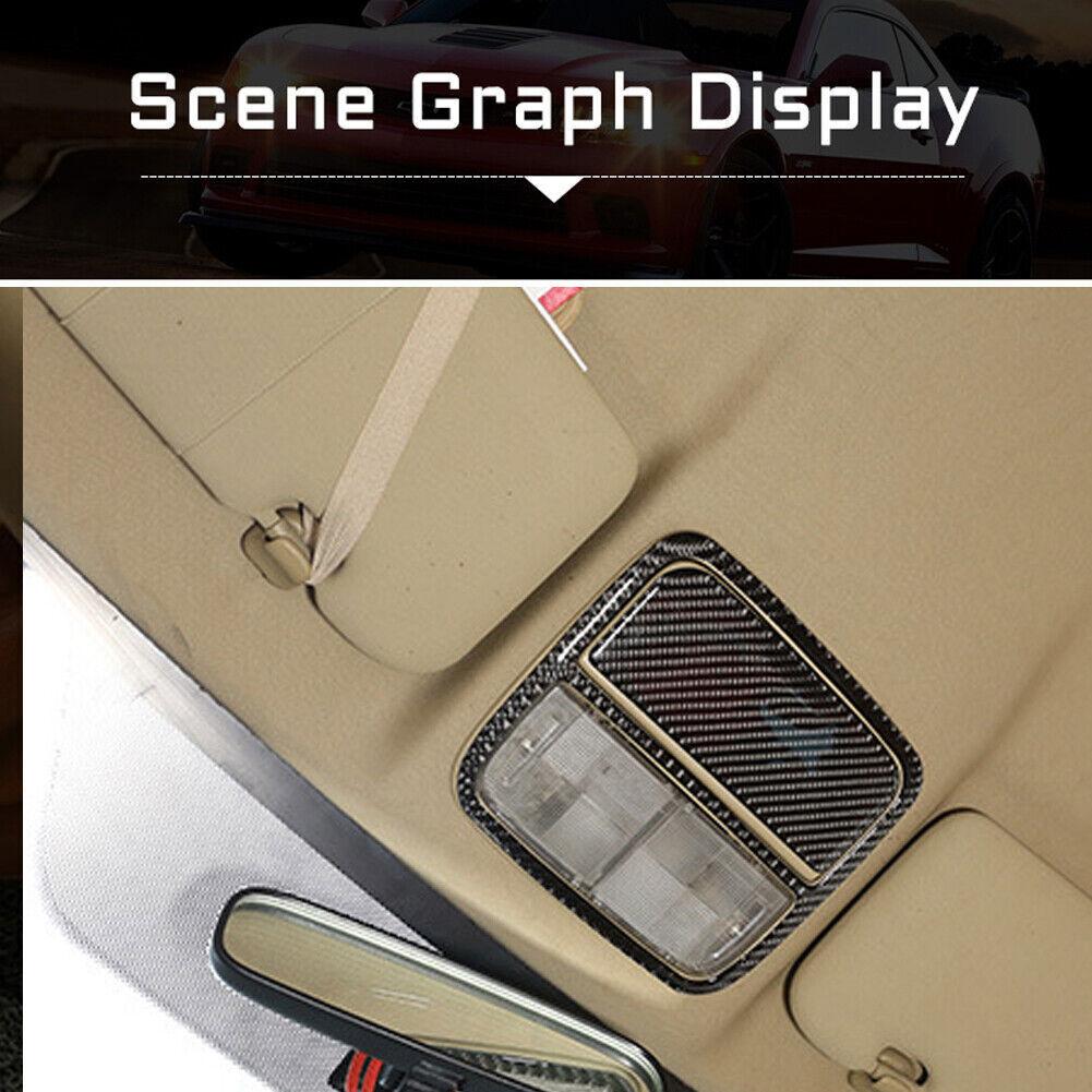 Carbon Fiber Front Reading Light Panel Trim Cover For Honda CR-V CRV 2007-2011