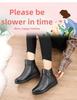 Women's Winter Cotton Flat Heel Short Boots - Non-Slip, Warm, Large Sizes 41-42 for Middle-aged & Elderly