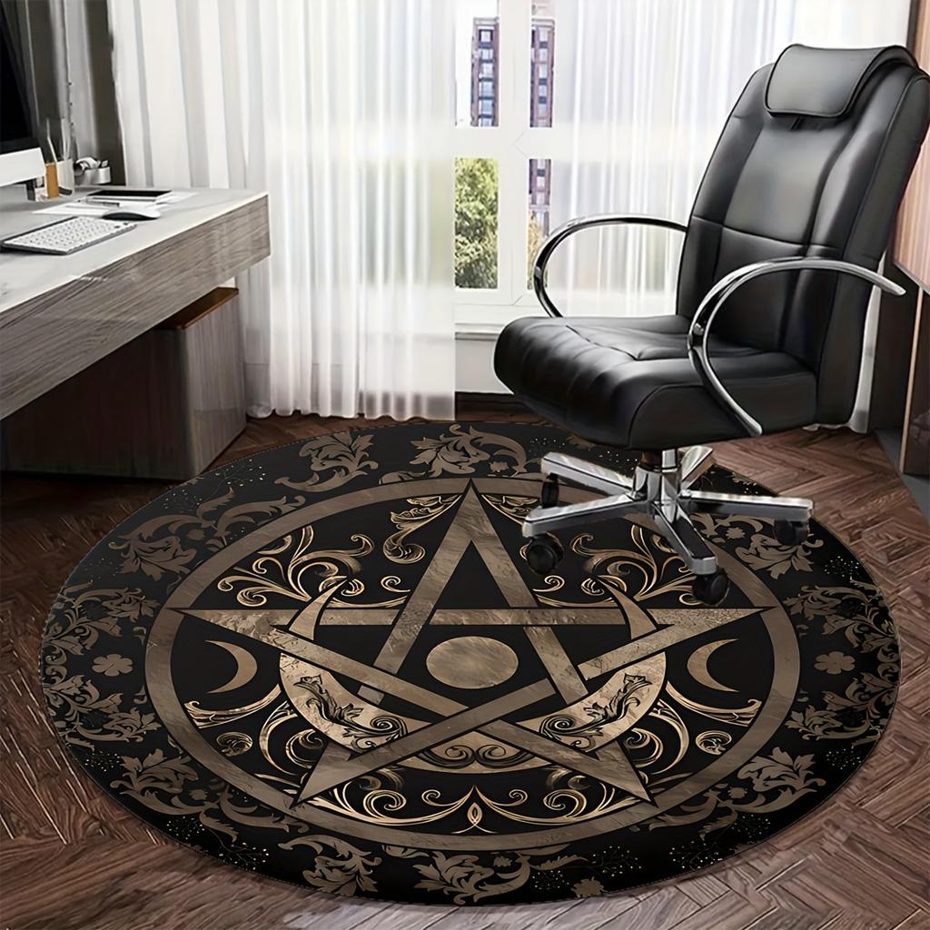 Star Floral Vintage Design Carpet Living Room Study Bedroom Carpet Sofa Chair Carpet Lightweight Carpet Home Decor