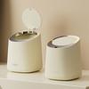 Mini Countertop Garbage Can Small Plastic Countertop Wastebasket Waste Can with Press Type Lid for Bathroom Bedroom