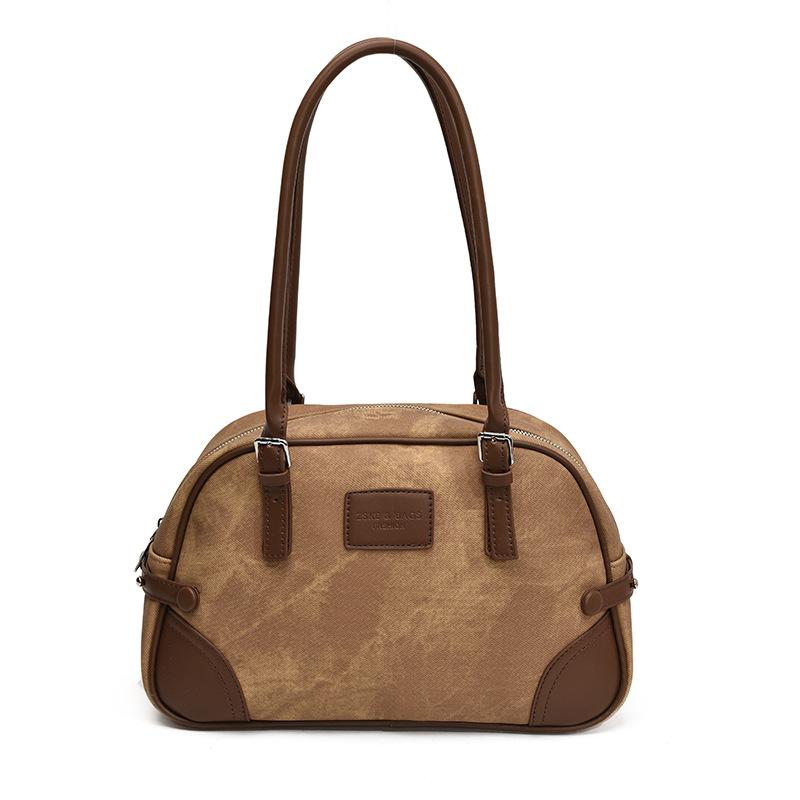 Stylish new commuter bag large capacity portable retro bowling armpit bag shoulder bag tide