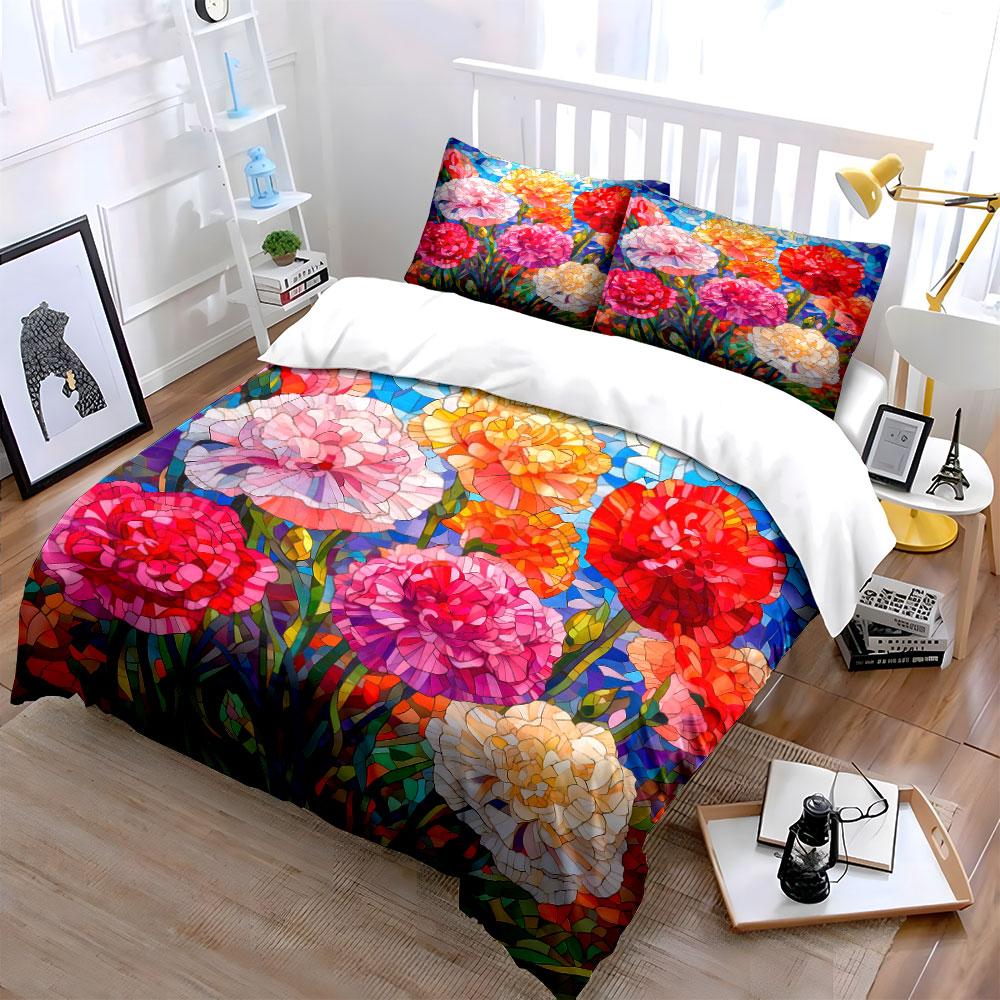 Floral Art Set – Home Decor Multiple Sizes Kid'S And Adults' Bedroom Exquisite 3Pc Bedding Set, Gift