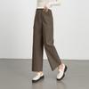 Commuter Fashion Versatile Wide-leg Pants Women's Nine-point Pants Spring New Korean Version of High-waisted Casual Straight-leg Women's Pants