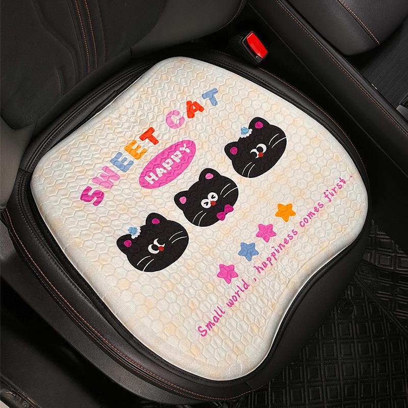 Cartoon Car Cooling Gel Seat Cushion - Breathable, Non-Slip, Four Seasons Comfort