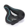 Breiter Komfort-Fahrradsattel Mountainbike Rennrad PP-Rahmen PU-Leder Gelpolster M-Größe Schwarz Blau Rot Grün