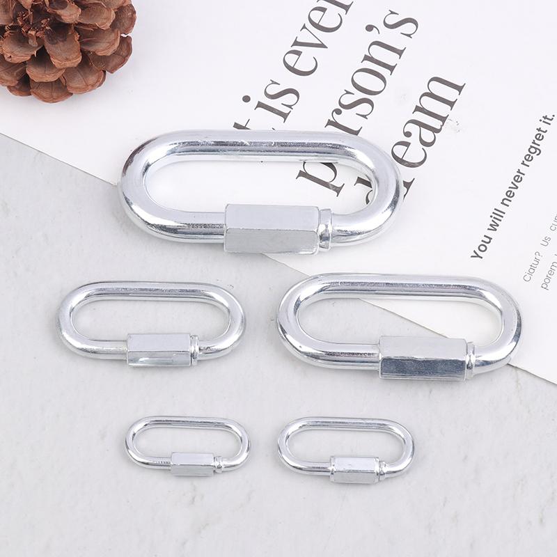 M3.5/4/6/8/10 Verbindehaken Edelstahl Verbindungsring Schnelles Kettenglied Schiene Bergsteigen Karabiner Schnallen
