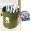 Stationery Large Capacity Desktop Storage Box Lovely Iron Bucket Iron Pen Holder Pen Organizer