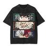 My Hero Academia Aizawa Shouta Anime Design Washed T Shirts Hip Hop Vintage T-Shirt Boku Tees Tops 100% Cotton Harajuku Unisex