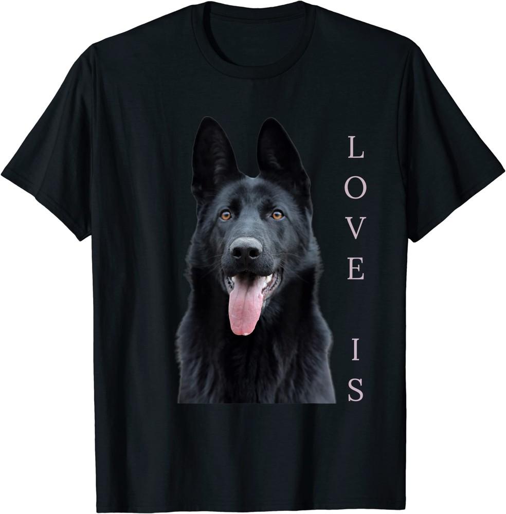 Black German Shepherd Shirt Shepard Dog Mom Dad Love T-Shirt Size S-5XL Unisex T-Shirt S