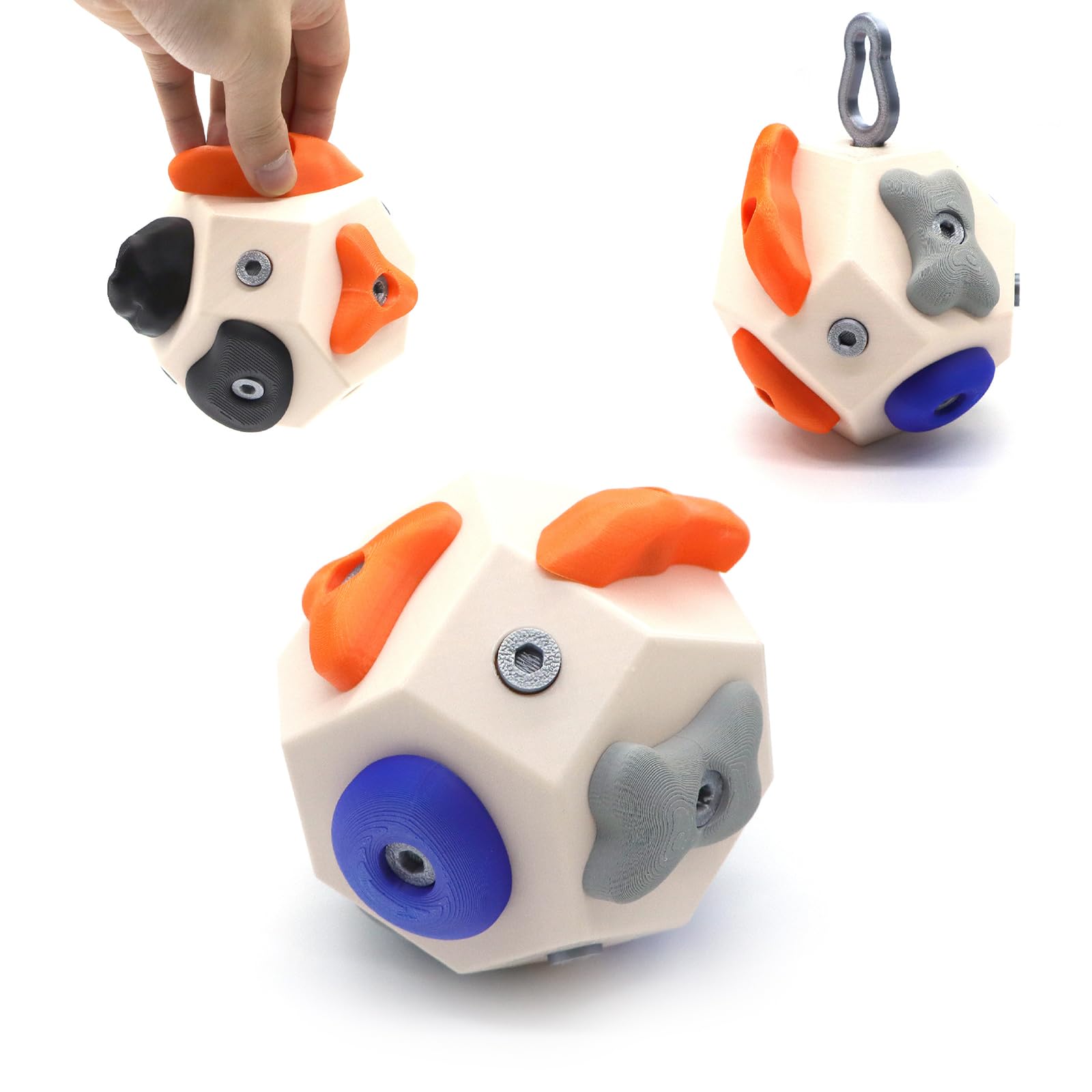Coollooda Block Bouldering Climbing Ball Handmade Boulder Block Finger and 3D Climbing Ball Endurance Improvement Finger Training Tool for Climbers