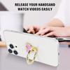 Guppy Glitter Cell Phone Ring Holder Finger Kickstand, Bling Metal Cute Butterfly 180°Rotate Finger Ring Golden Kickstand Adjustable Sparkle Phone