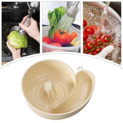 Drehender Schneckenförmiger Obstsieb Obstwaschschüssel Küchenutensilien Für Tomate Erdbeere Salat Kopfsalat Lebensmittel Mischen Aufbewahrung