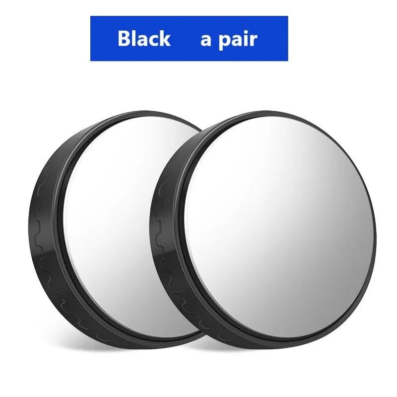 

Автомобильное зеркало заднего вида для слепых зон, широкоугольное регулируемое на 360 градусов маленькое круглое зеркало, вспомогательное выпуклое зеркало заднего вида для автомобиля чёрный