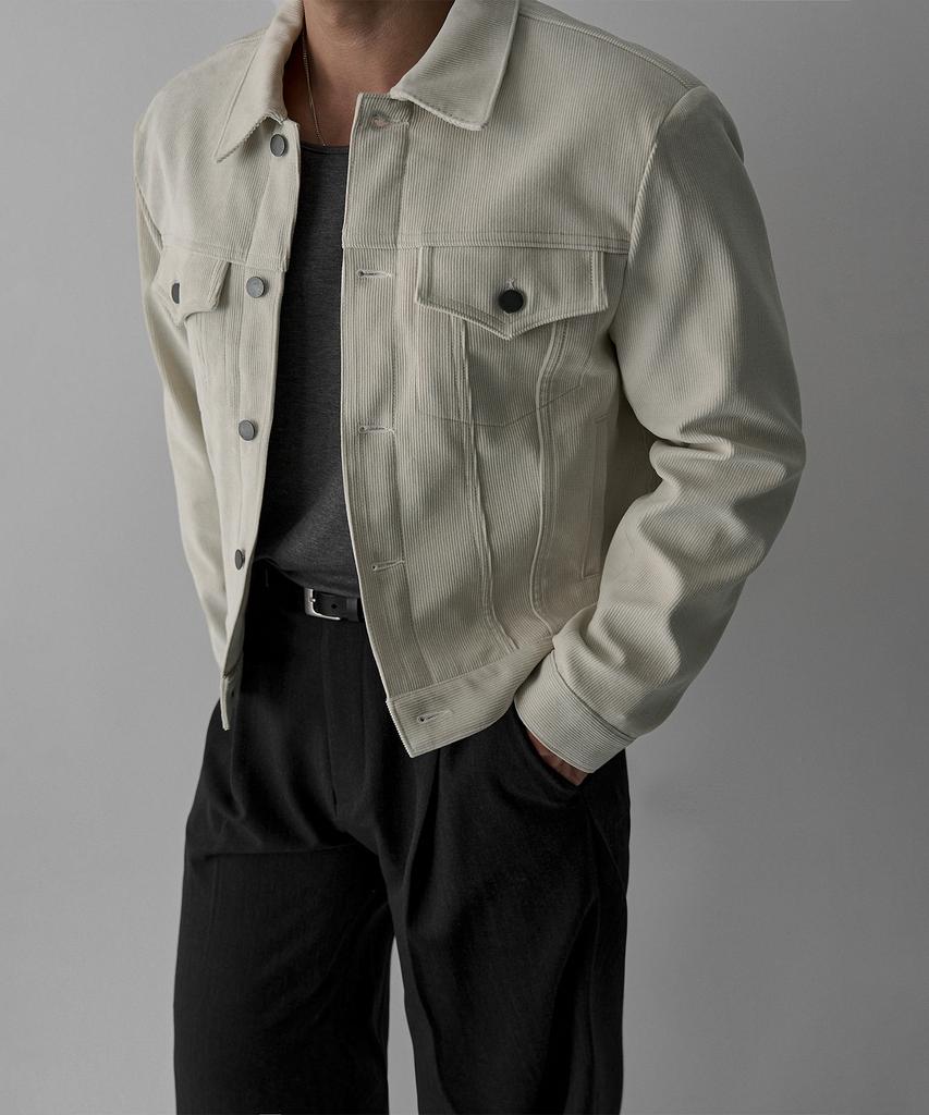 BOWLOW PRODUCT Corduroy Trucker Jacket [Ivory]