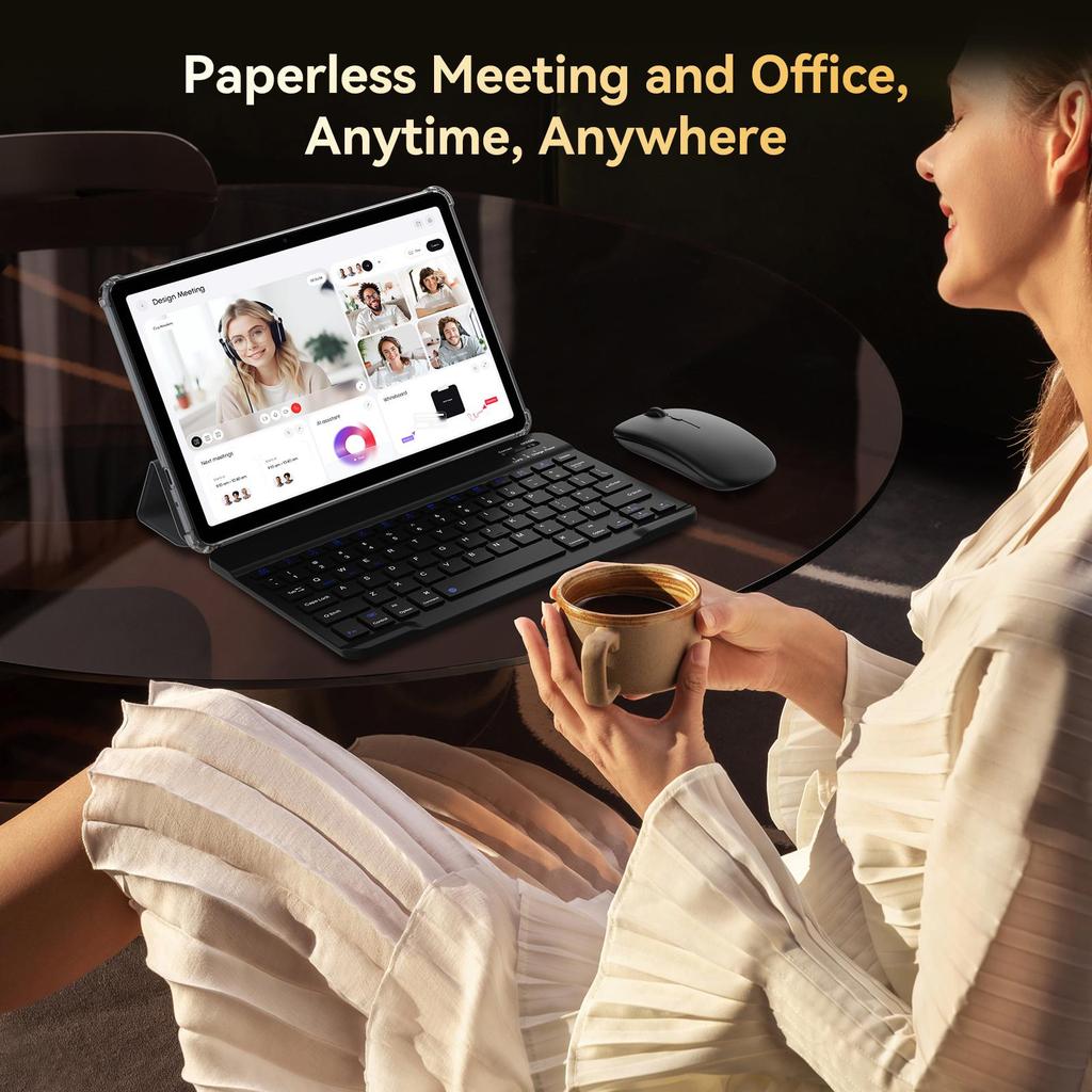 TABWEE T80 Set Android 15 6GB RAM 128GB ROM Tablet 10.1 Palců 1280x 800 FHD Displej Osmijádrový UMS312(T310) PC Tablet