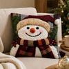 Plush Christmas Printed Decorative Sofa Throw Cover for Holiday Festive Home Decor
