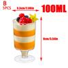 5 Stück Mini-Einwegbecher für Pudding, Gelee, Mousse, Eisbecher, Vorspeisenschüssel für Zuhause, Dessertladen, Lebensmittelbehälter, Plastikbecher