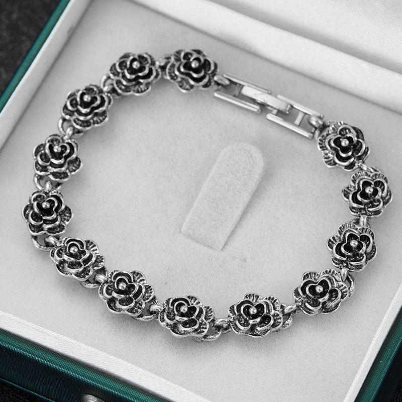 Blumenanhänger Rosenarmband für Damen Koreanischer Stil Süßes Temperament 1 Stück Modeschmuck für Teenager-Mädchen