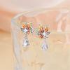 New in 925 Sterling Silver Autumn Maple Leaves Stud Earrings for Women Girl Ear Studs Fine Jewelry Fashion Luxury Anniversary