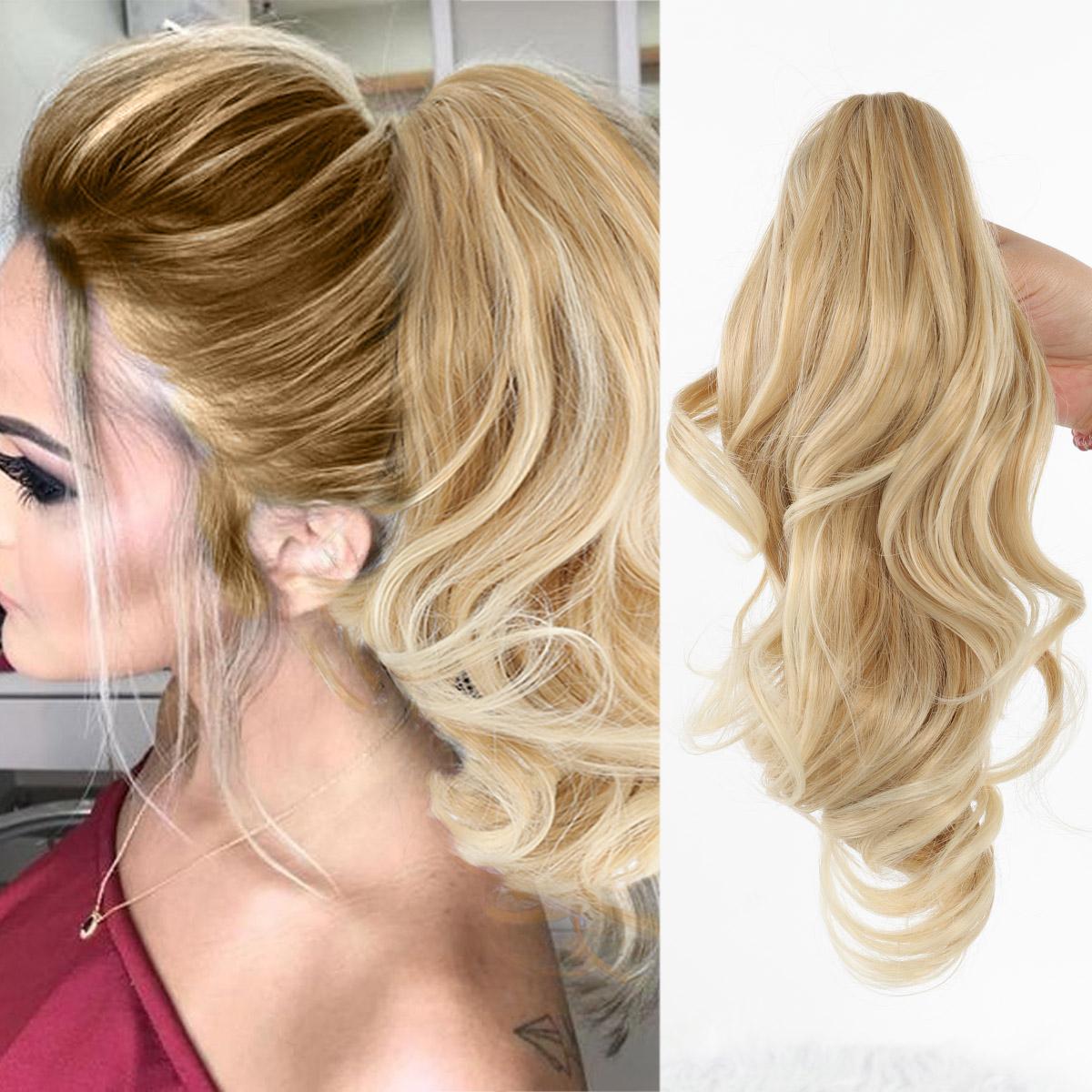 

Синтетические зажимы для наращивания волос «Конский хвост» Короткие вьющиеся натуральные хвосты Накладные волосы для женщин Конский хвост Черные волосы «Конский хвост» 12inch