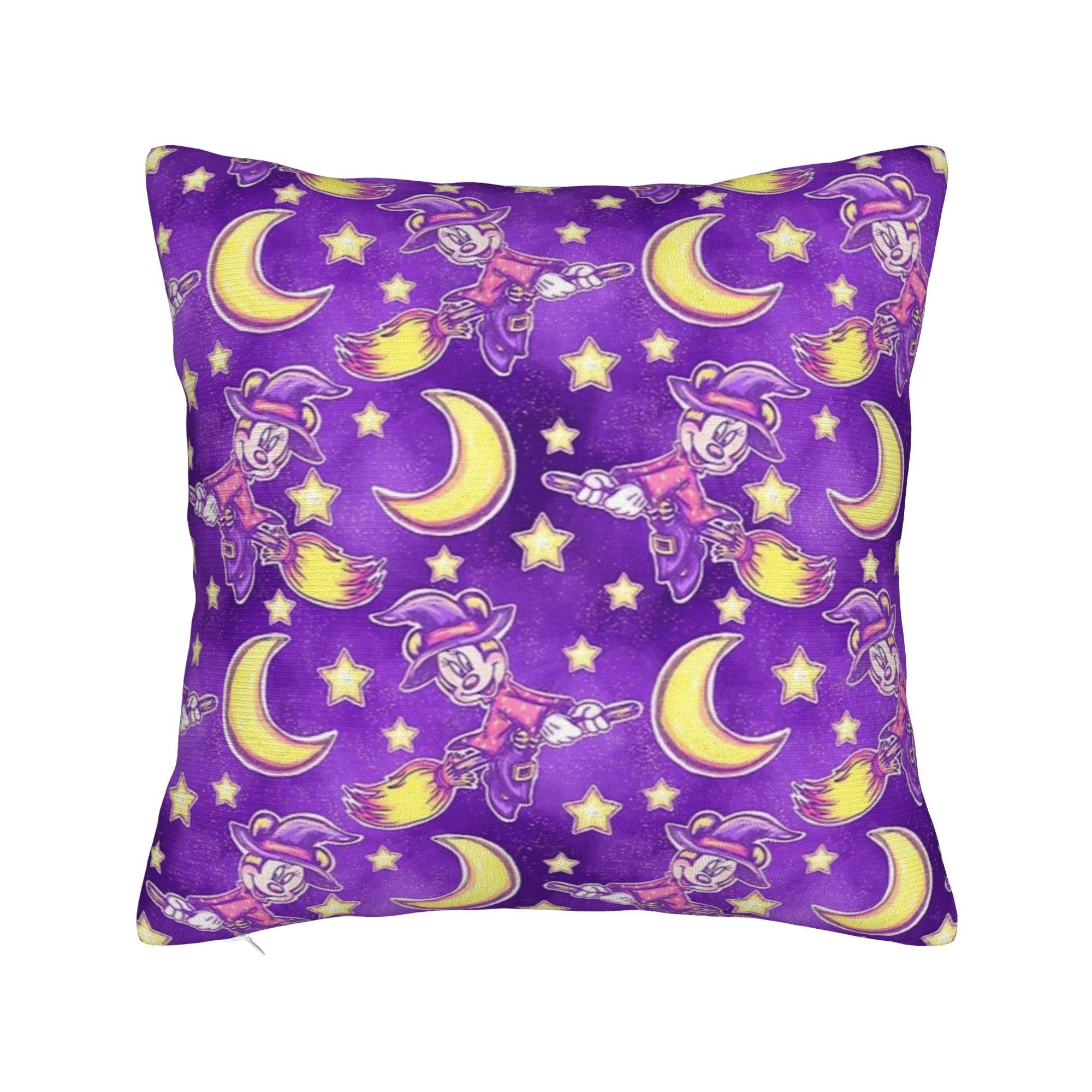 

Mickey Mouse And Minnie Pillowcase Polyester Cushion Cover Decorative Cute Cartoon Throw Pillow Case Cover Home Square 18 30cmx30cm