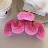 Autumn/Winter 2025 Plush Wave Claw Clip: Luxury Large Fluffy Hair Accessory for Women
