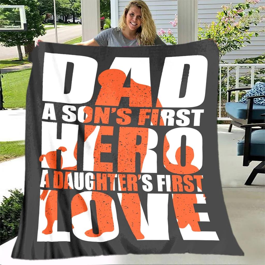 To My Father Dad Letter Gift Series Blanket,Soft Throw Blanket for Home Bedroom Bed Sofa Picnic Travel Office Cover Blanket Kids