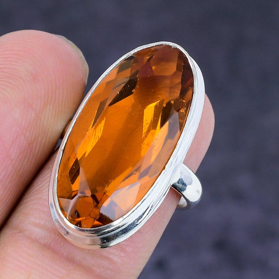 Natural Morganite Gemstone Handmade 925 Sterling Silver Jewelry Ring Size 5 o9w58
