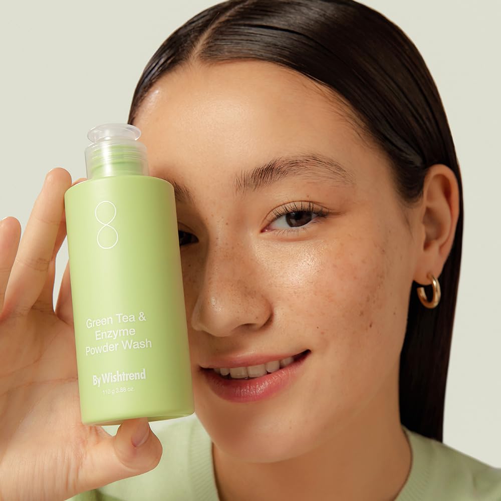 Green Tea Enzyme Powder Wash Korean Facial Enzyme Facial Powder Facial Blackheads Green Tea Enzyme Powder Wash 110g [by Wishtrend] & (110g)