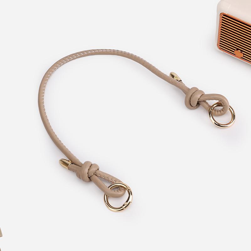 Fashion knotted women's bag handbag replacement bag strap PU leather rope metal ring buckle shoulder strap luggage accessories