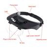 Meichoon Head-Mounted Magnifier with 3 LED Lamps, Watchmaker Repair Tool Magnifier with 6 Multiple Interchangeable Lenses: 1.5X, 2X, 2.5X, 3.5X, 8X
