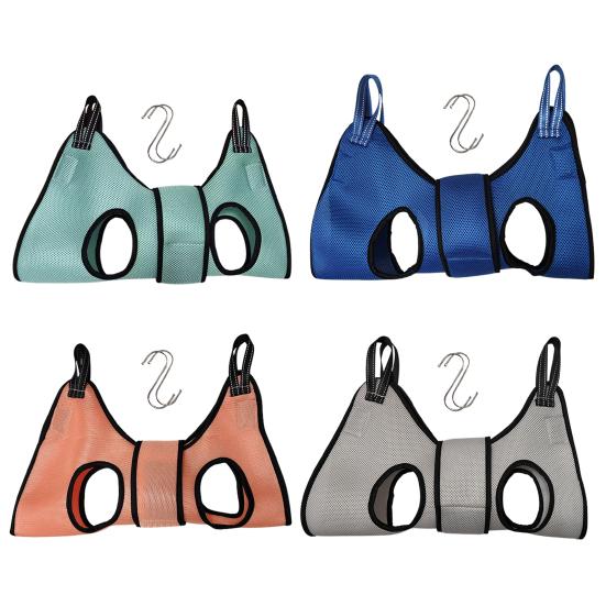Pet Grooming Hammock Breathable Mesh Dog Grooming Sling Cat Restraint Hammock with Security Strap for Small Medium Dogs Cats Nail