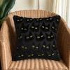 Halloween Cat Throw Pillow Cover Washable Plush Jacquard Pillowcase Funny Kitten Print Cushion Cover for Porch Patio Apartment