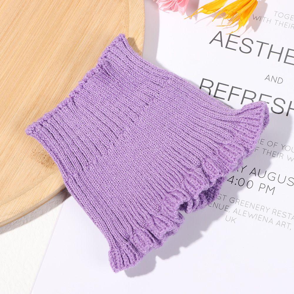 Hiver Avec Oreilles en Bois Chaud Détachable Tour de Cou Écharpe Tricoté Faux Col Col Roulé