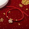New Year Horse Year Bracelet Chinese Style Red Rope Weave Bracelet Lucky Pony Red Rope  Girls