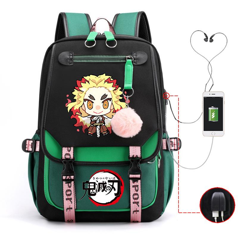Demon slayer ghost extermination column student schoolbag junior high school student primary school student middle school student backpack