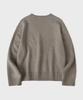HOOVES Wool Blend V-Neck Crop Knit [Beige]