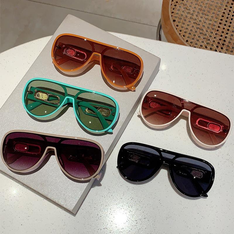 Oversized Goggle  New Stylish Original Monoblock Gradient Outdoor Sunglasses Trendy Luxury Brand Design UV400 Eyewear