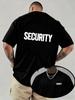 Unisex T-shirt SECURITY Print Loose Short Sleeve T-Shirt,  210G Round Neck Tee, Summer Short Sleeve Top, Comfor