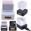 Crystal Cube Photo Display Holographic Desktop Smart Weather Station Digital Clock with GIF Animations Album