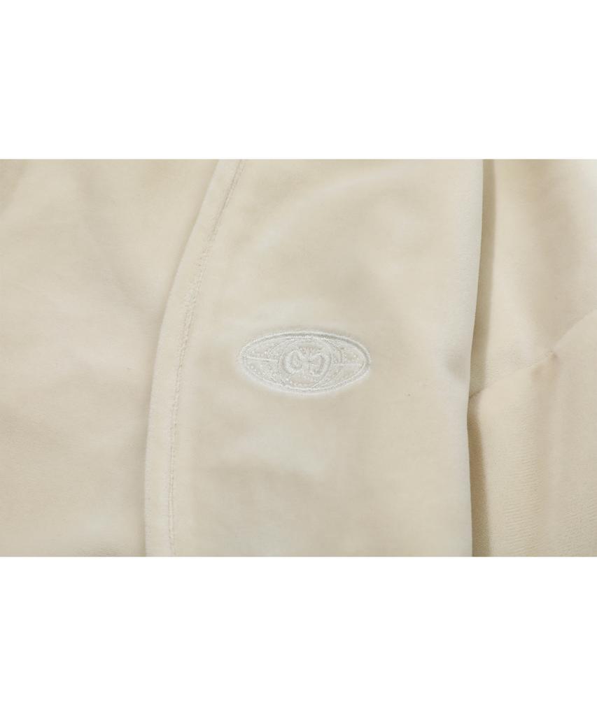 Cpgn Studio Velvet Racing Track Jacket Cream