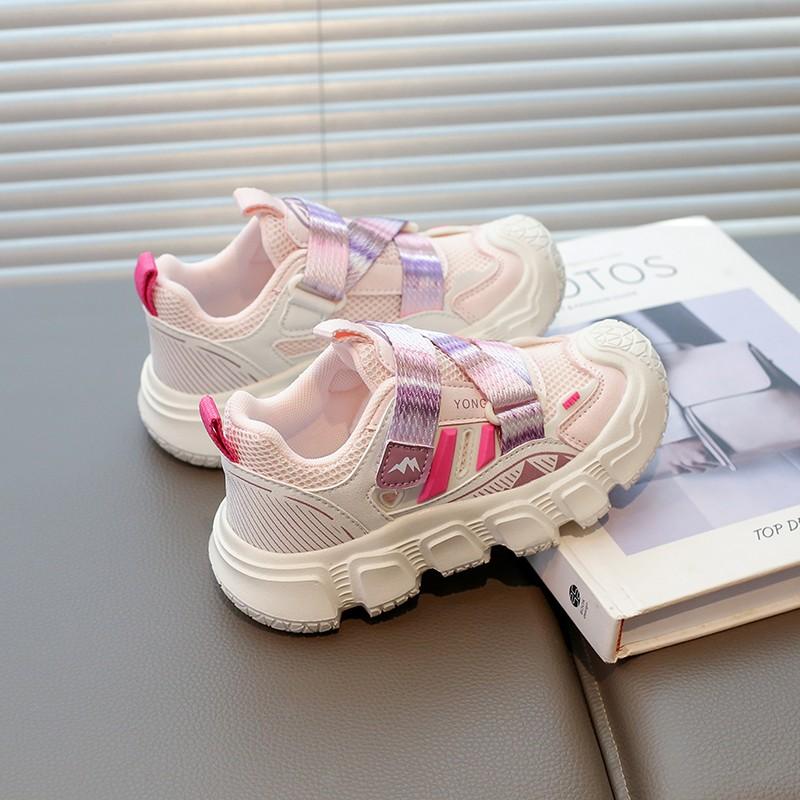 Kids Casual Sneakers for Boys Girls 2025 Autumn New Toddler Colorblock Versatile Sneakers Breathable Soft Sole School Footwear