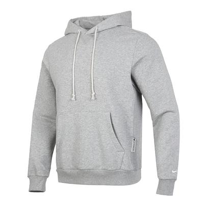 College Style Color Block Logo Simple Hoodie Men Hoodies Gray FZ0219-063