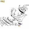 For Mercedes-Benz W166 ML 2012-2015 1Pcs Chrome Left Side Fog Light Trim Frame