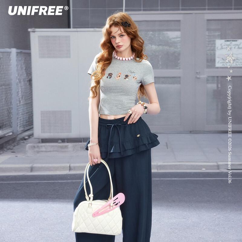 UNIFREE Pet Print Slim Fit T-Shirt L
