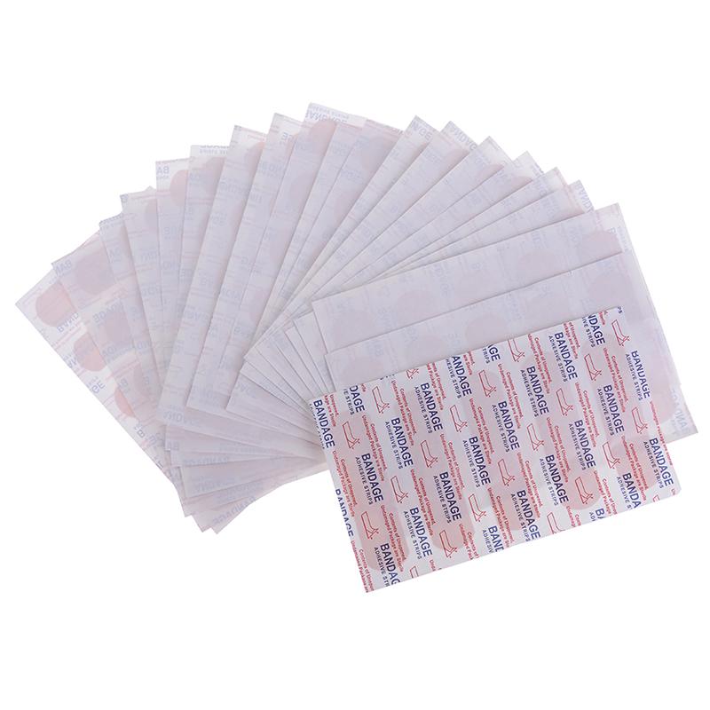 100 ks proužků Band Aid Pe Vodotěsné bandáže Lepicí bandáže Lékárnička
