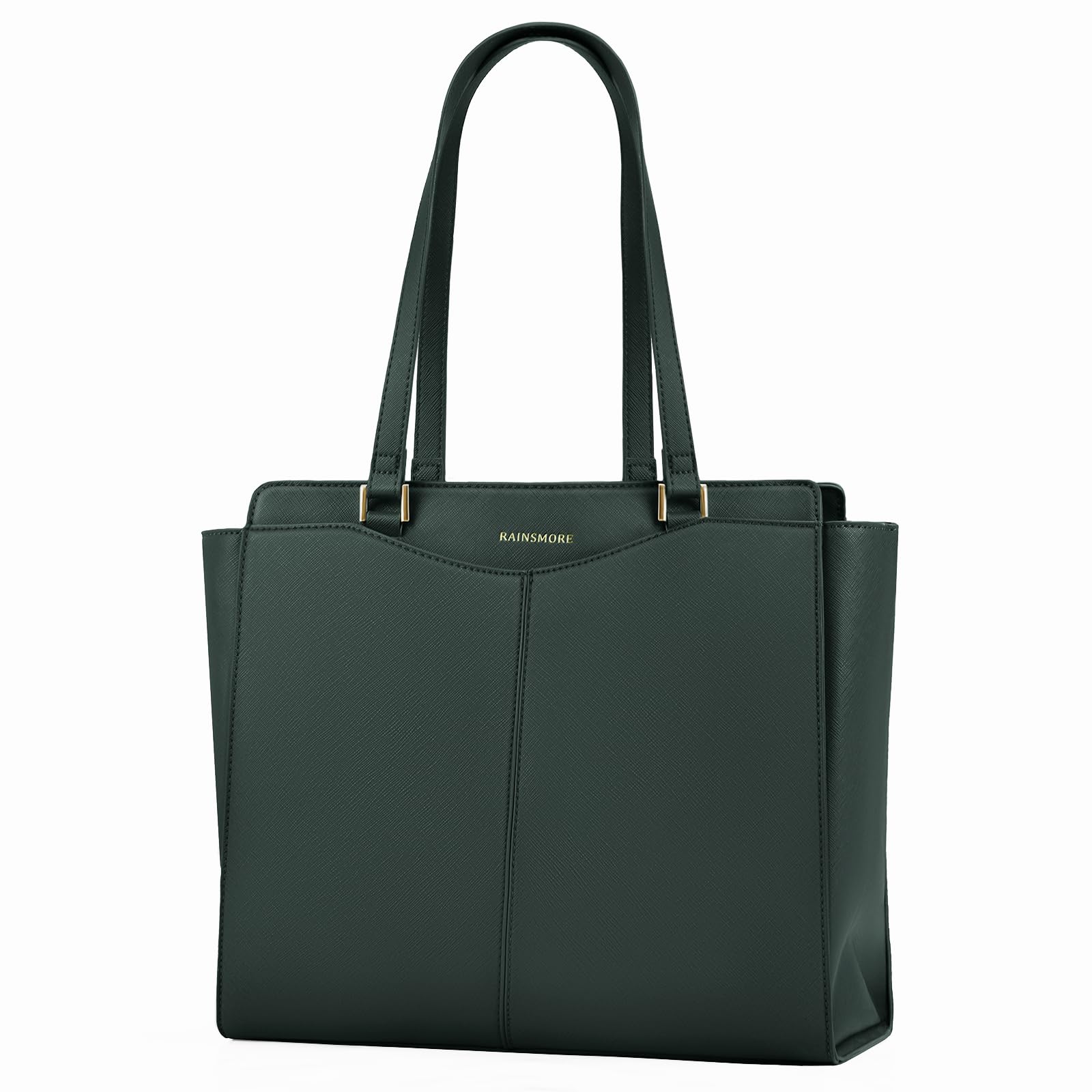 Женская деловая сумка-тоут RAINSMORE, Большая вместимость, Подходит для бумаги формата А4 и 14-дюймовых ноутбуков, Имеет внешний карман, Водоотталкивающая отделка, Стоит сама